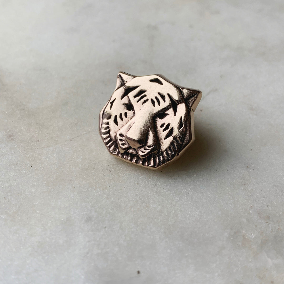 TIGER TIE/LAPEL PIN - MIMOSA Handcrafted Jewelry