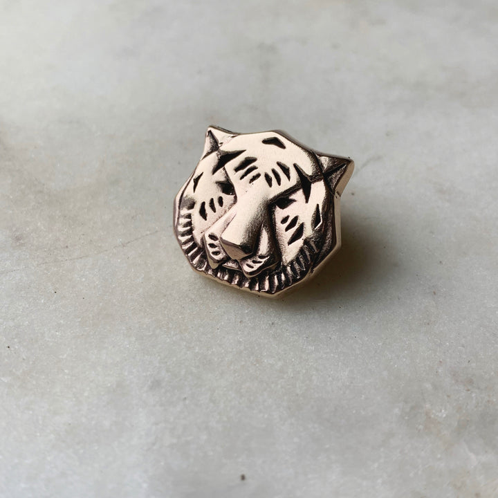 TIGER TIE/LAPEL PIN - MIMOSA Handcrafted Jewelry