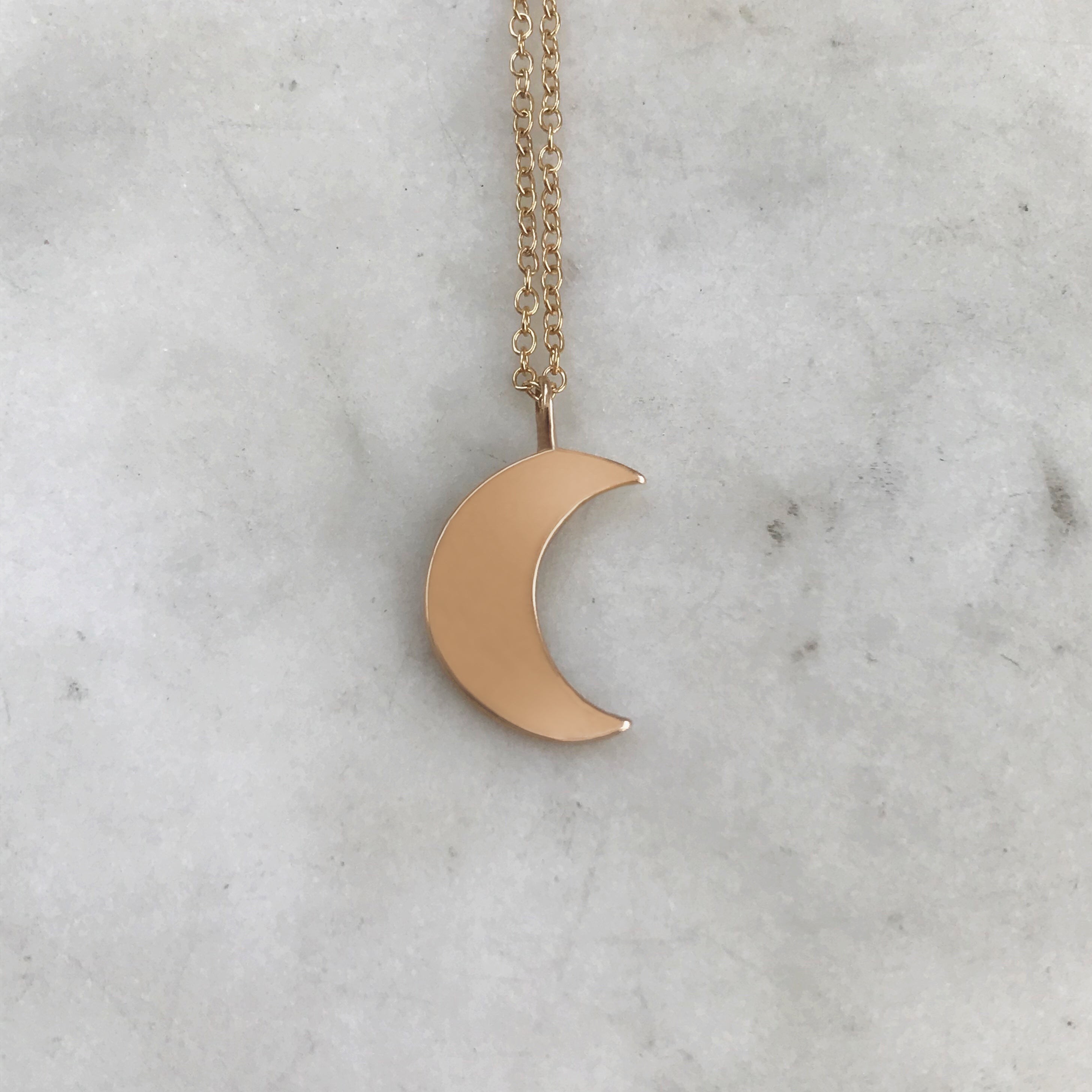 14K Antique Inspired Opal Crescent Moon Necklace | LUNESSA