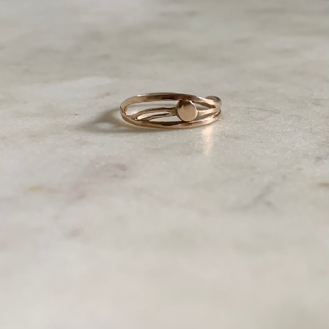 Handmade Bronze Apricus Sun Ring