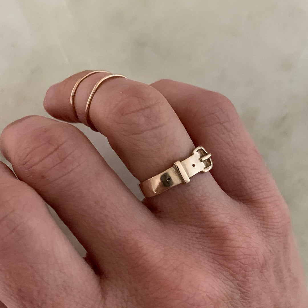 18K Gold Plated Adjustable Belt Buckle Ring, Belt Ring, Gold Band – The  Little Statement