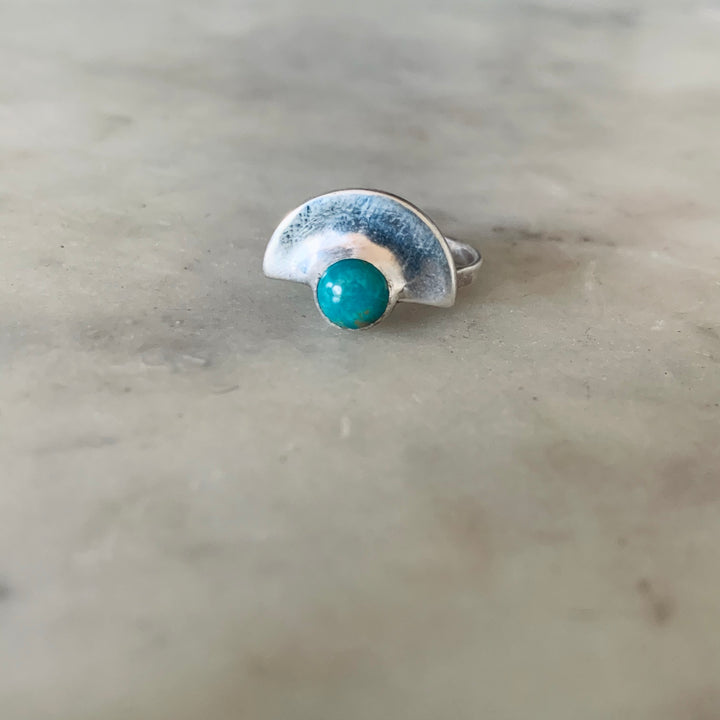 SEMICIRCLE TURQUOISE RING