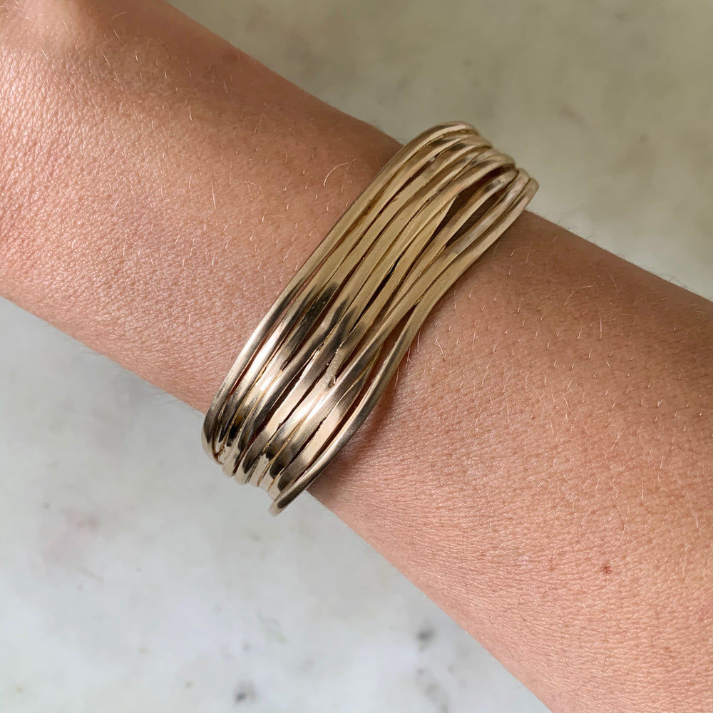 LOBLOLLY PINE NEEDLE CUFF BRACELET - MIMOSA Handcrafted Jewelry