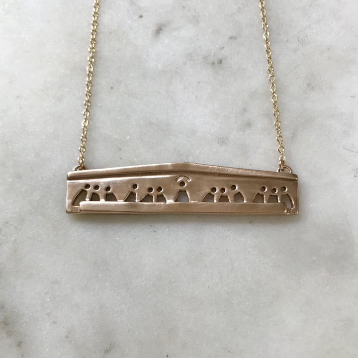 LAST SUPPER BAR NECKLACE - MIMOSA Handcrafted Jewelry
