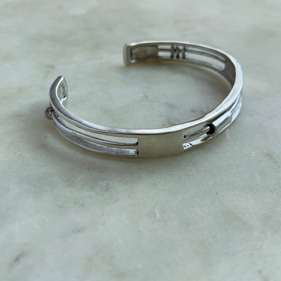 Handmade Sterling Silver Daydreamer Cuff Bracelet with moving parts