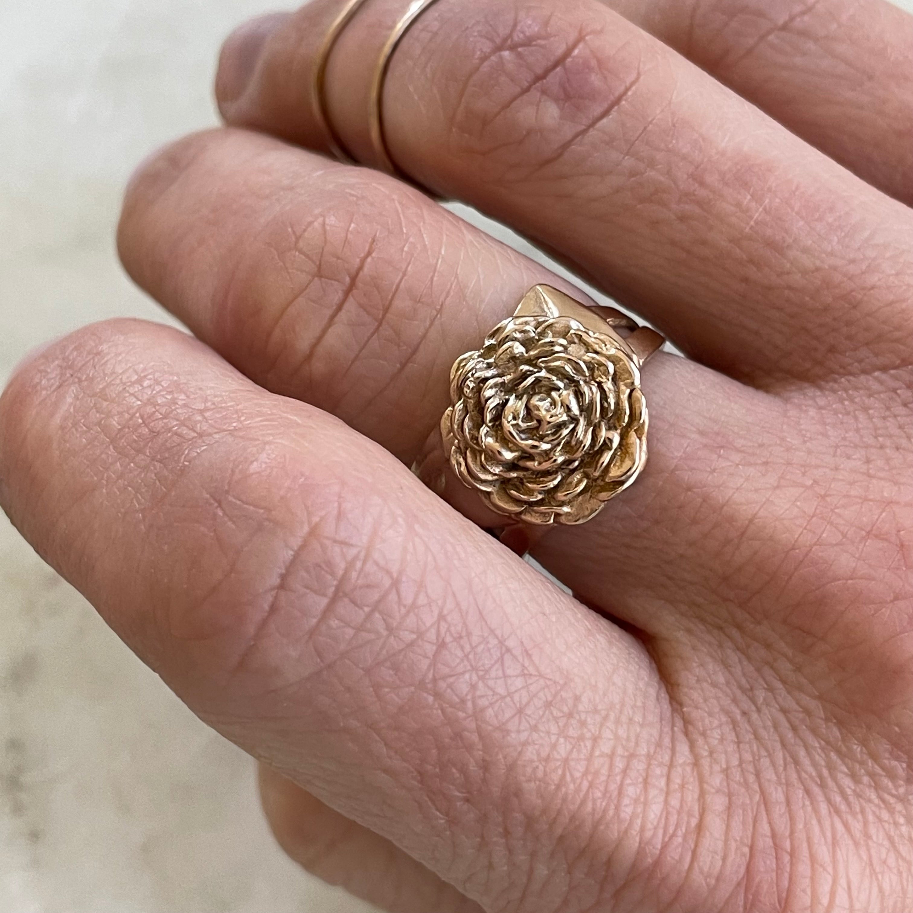 Camellia Flower Ring | MIMOSA Handcrafted