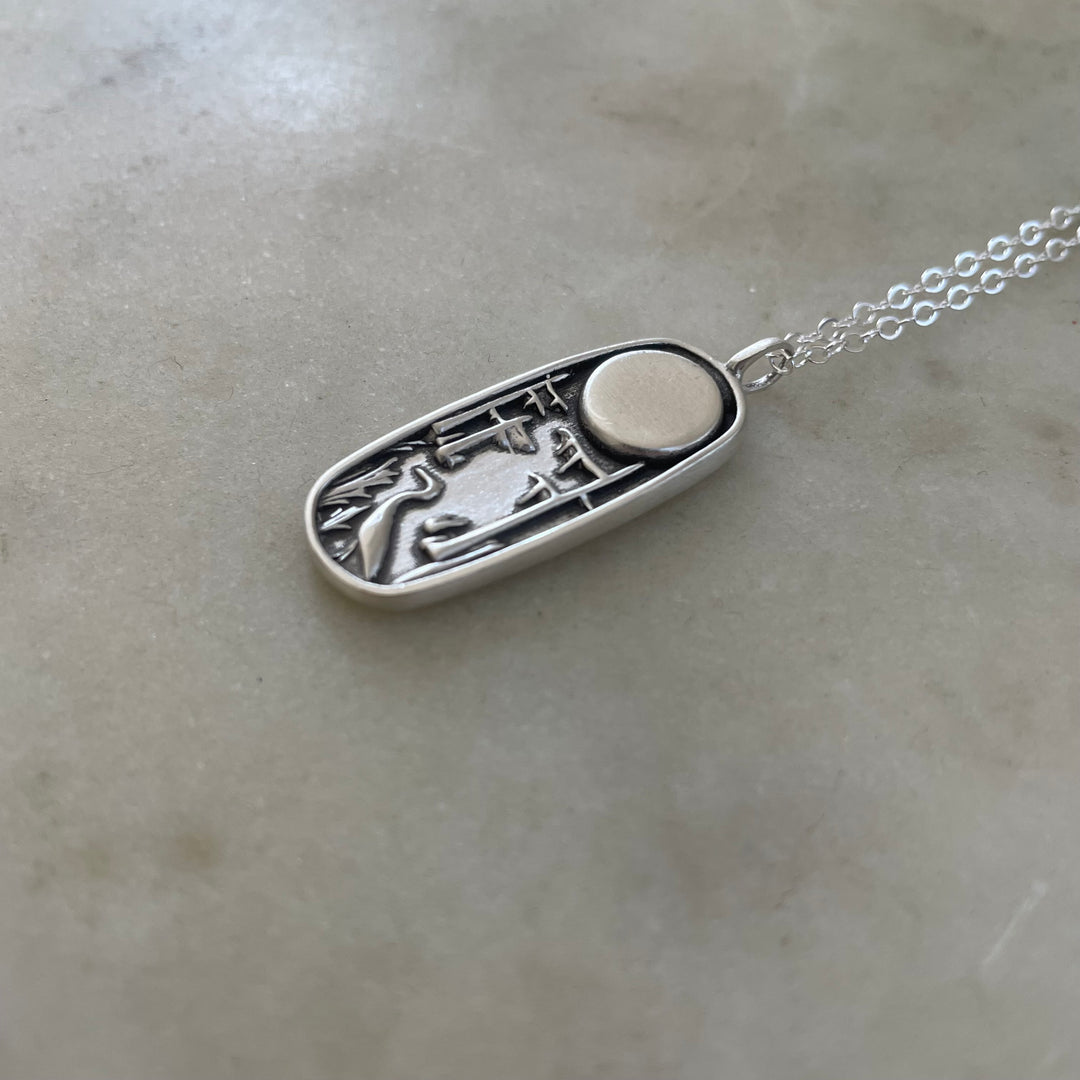 Sterling silver Louisiana necklace
