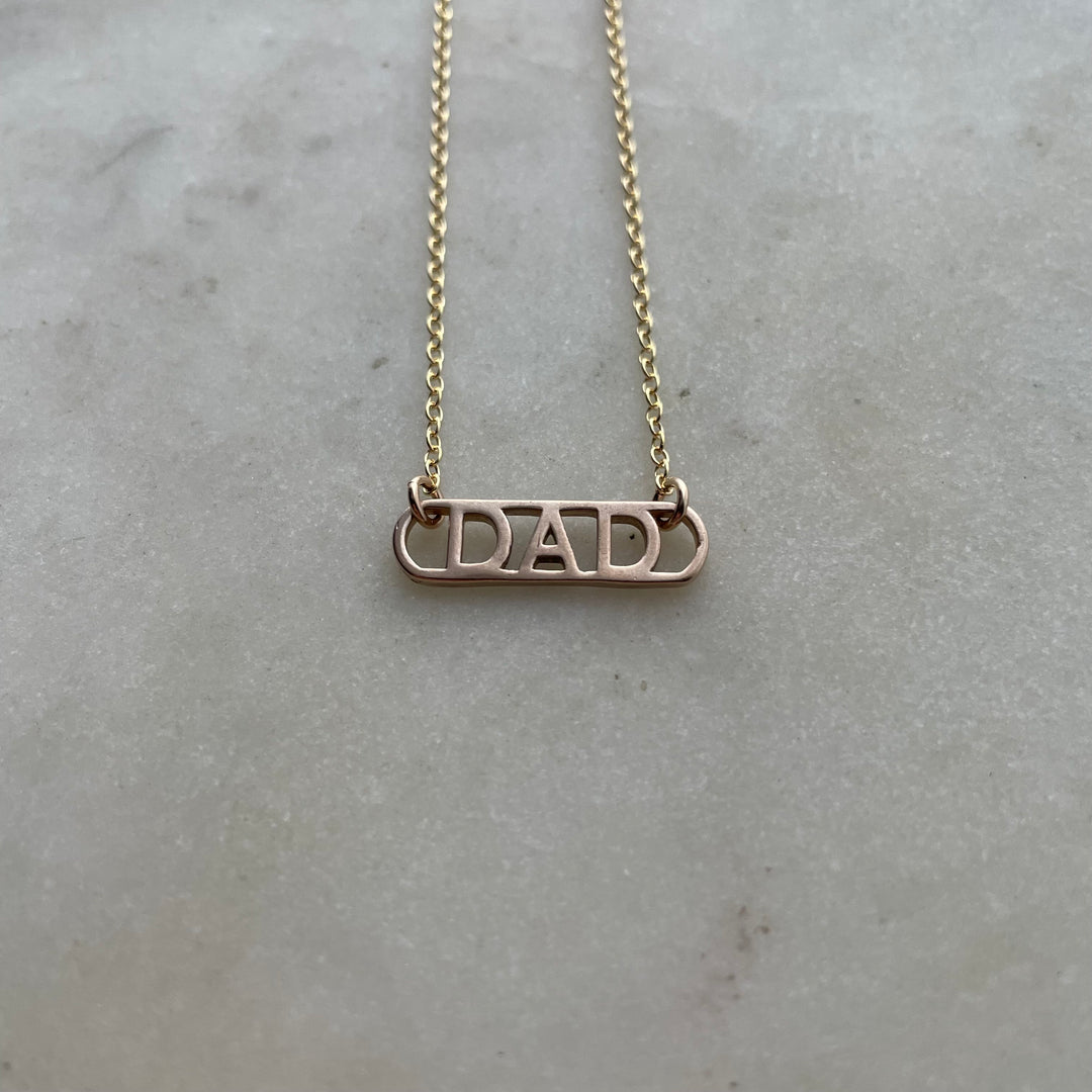 MIMOSA Handcrafted Bronze Dad Bar Necklace