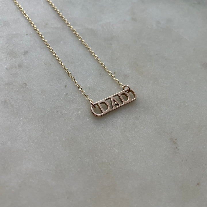 MIMOSA Handcrafted Bronze Dad Bar Necklace