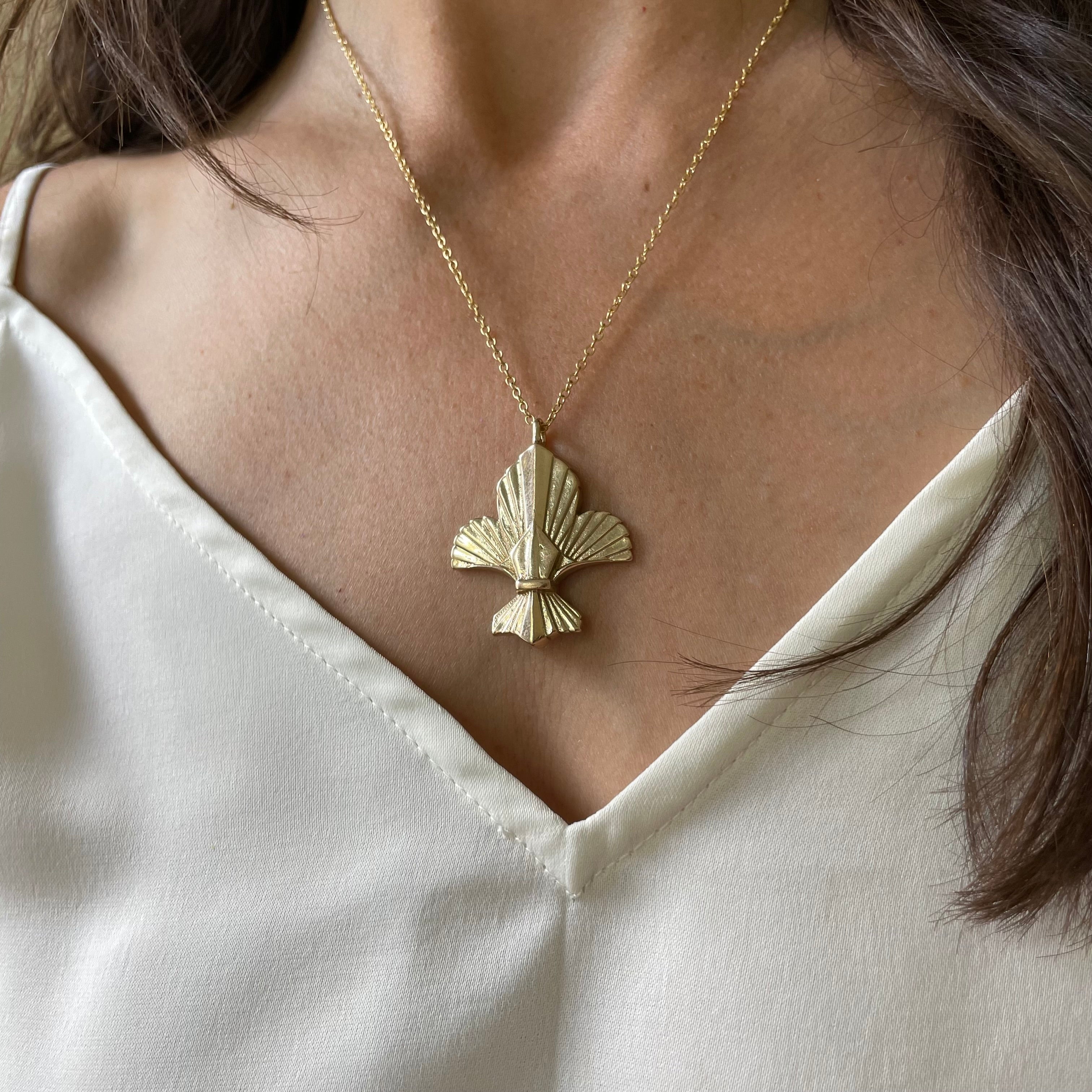 Large Fleur De Lis Necklace | MIMOSA Handcrafted