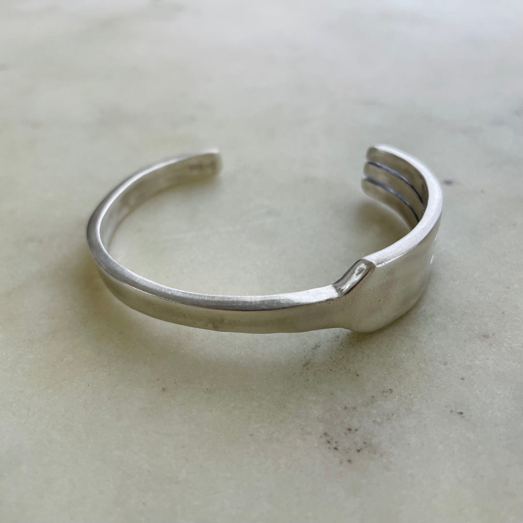 MIMOSA Handcrafted Sterling Silver Fork Cuff Bracelet