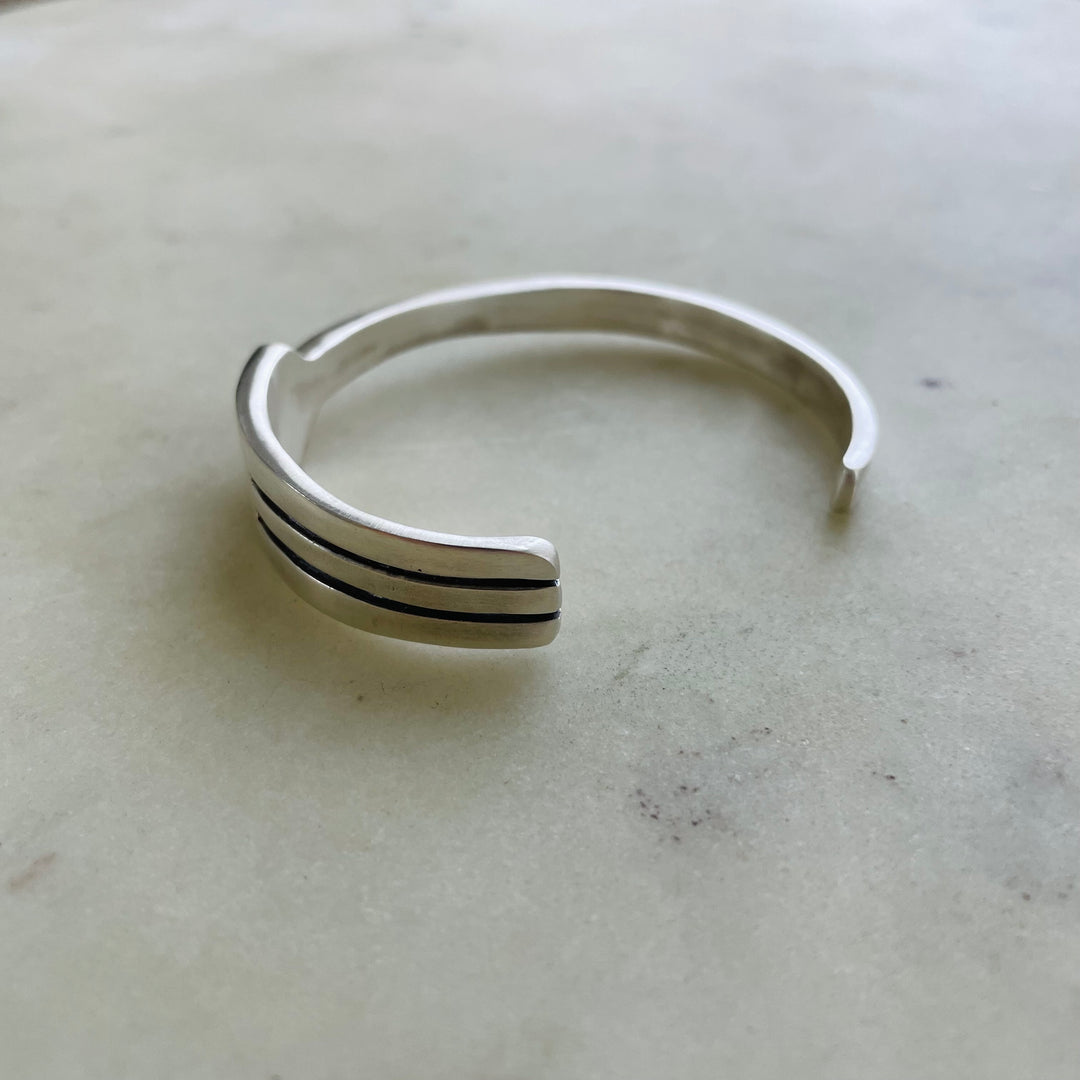 MIMOSA Handcrafted Sterling Silver Fork Cuff Bracelet
