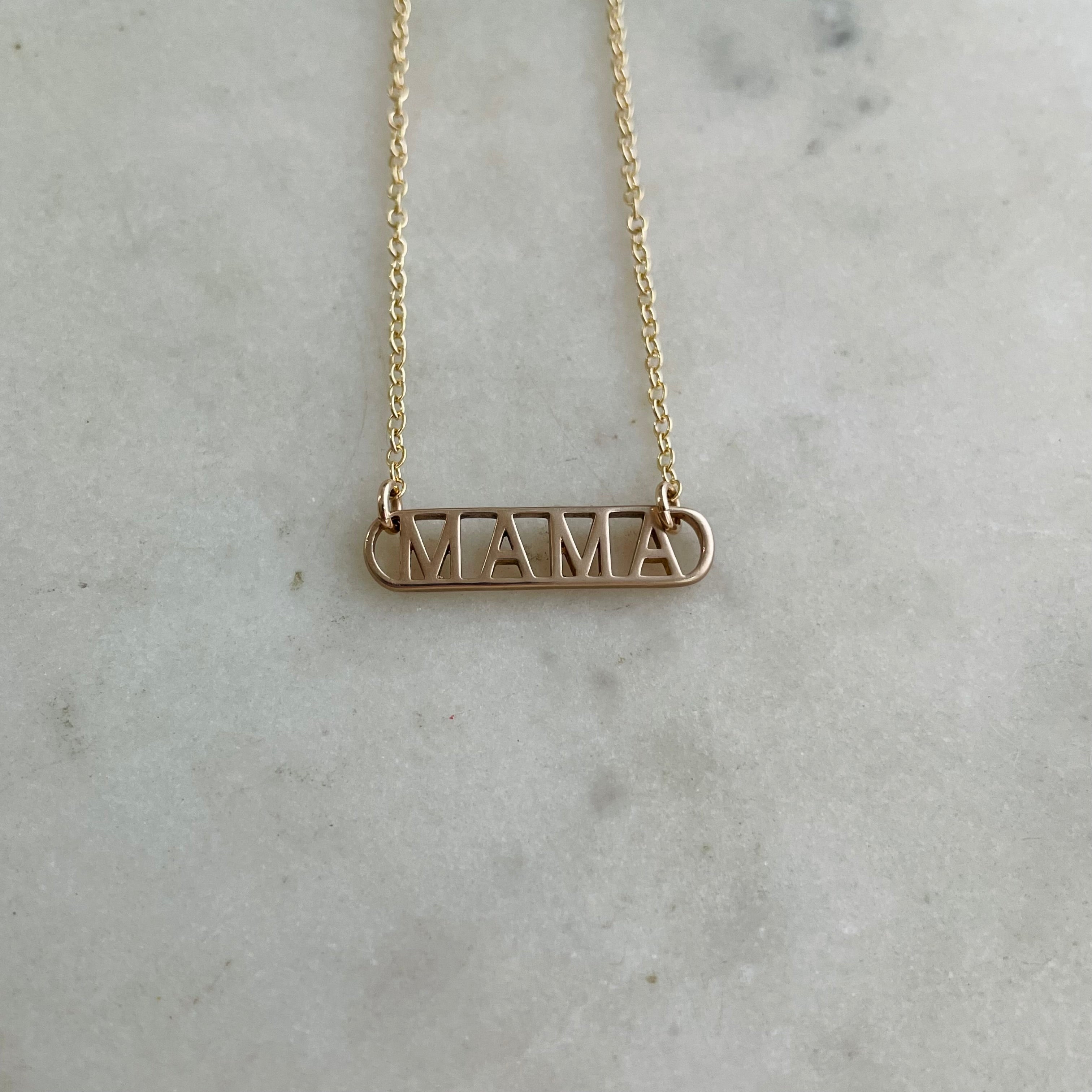 Buy 14kt Gold MAMA Letter Necklace Online in India | Zariin