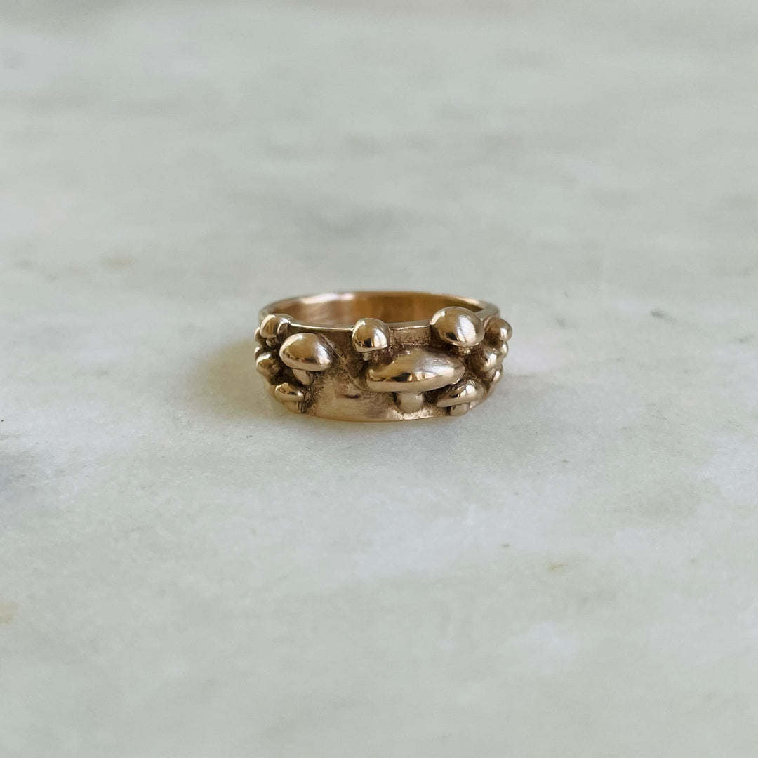 MIMOSA Handcrafted Bronze Mushroom Ring