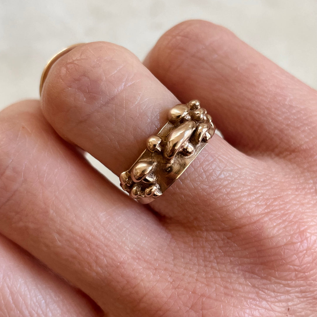 Madeline Wears A MIMOSA Handcrafted Bronze Mushroom Ring