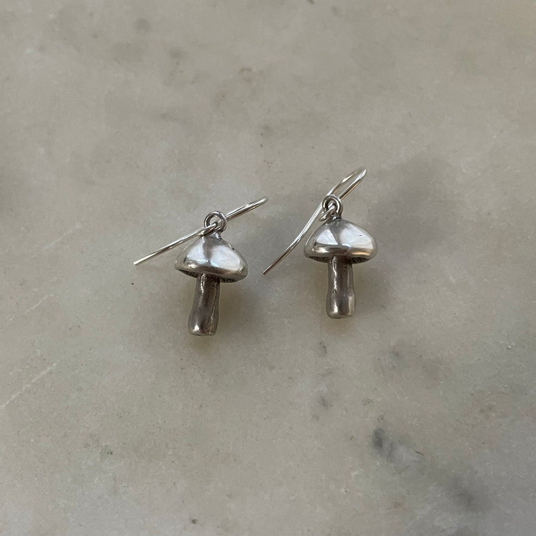 MIMOSA Handcrafted Sterling Silver Mushroom Earrings