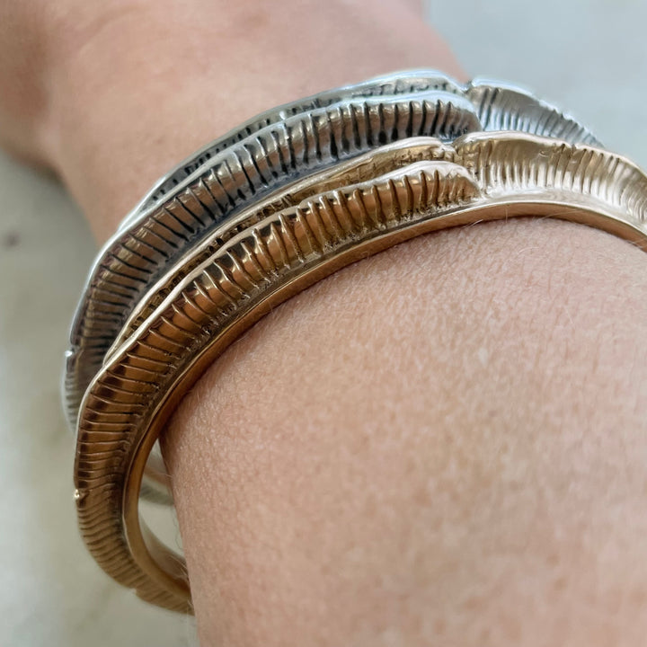 MIMOSA Handcrafted's Bronze And Sterling Silver Mushroom Bracelets