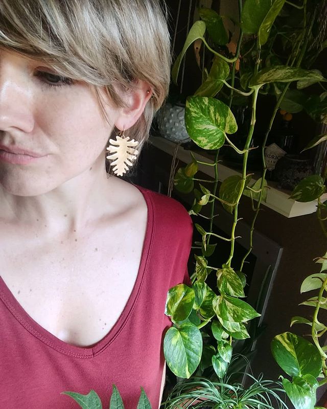PHILODENDRON EARRINGS - MIMOSA Handcrafted Jewelry