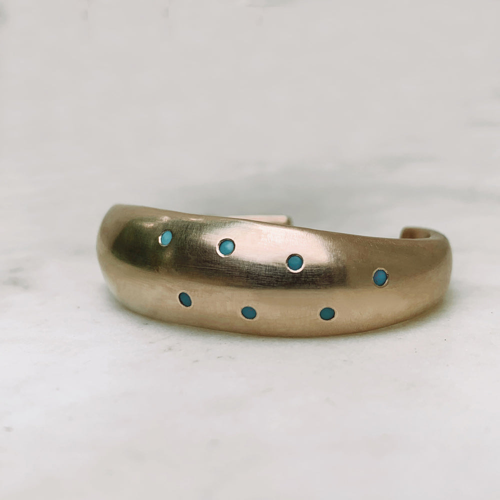 THE AMANDA CUFF — 7 TURQUOISE STONES - MIMOSA Handcrafted Jewelry