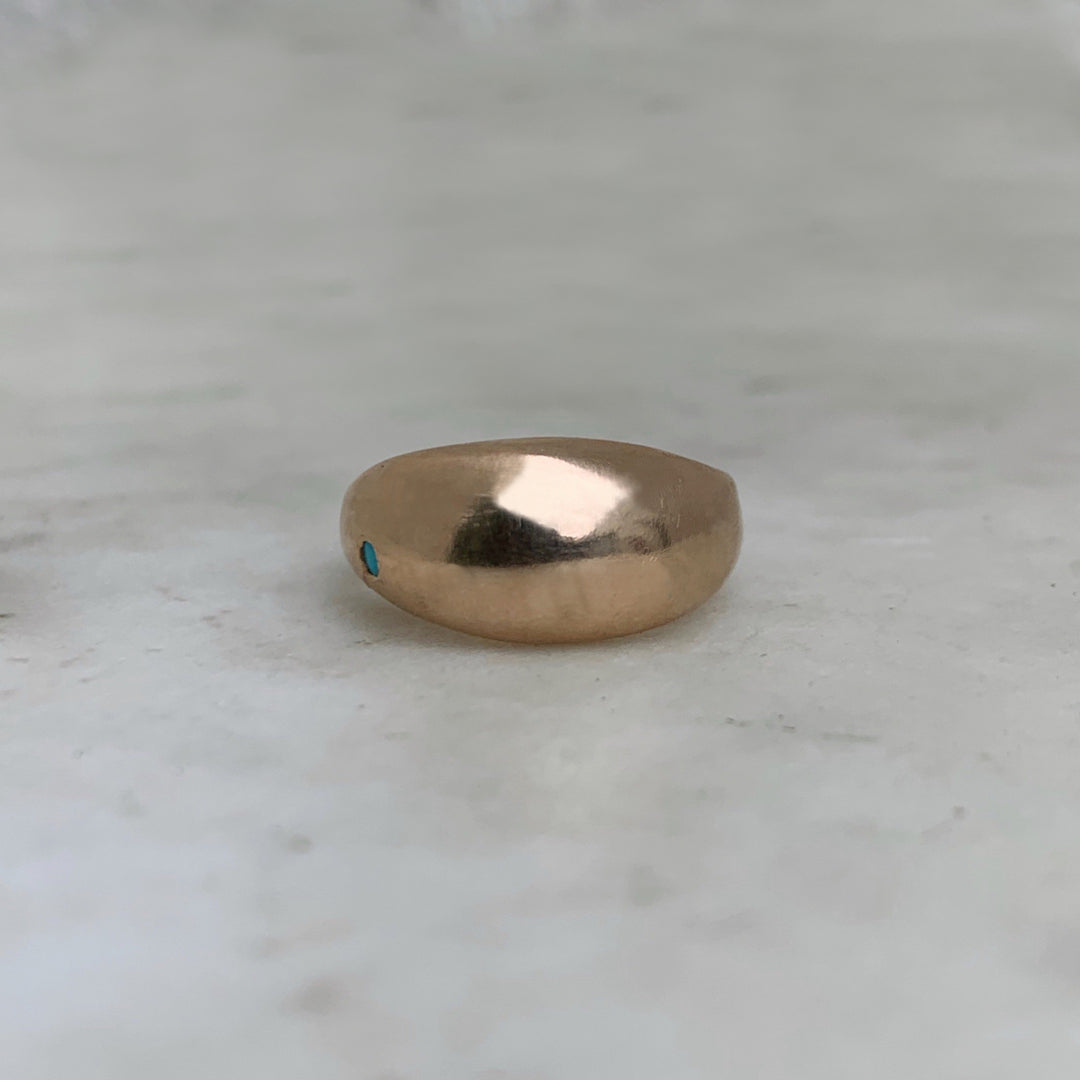 THE AMANDA RING — 1 TURQUOISE STONE - MIMOSA Handcrafted Jewelry