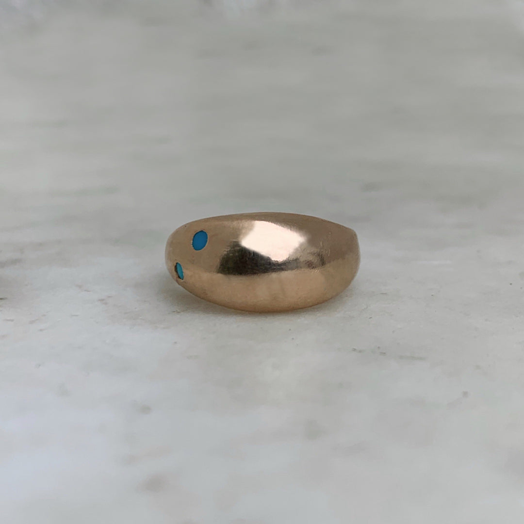 THE AMANDA RING — 2 TURQUOISE STONES - MIMOSA Handcrafted Jewelry