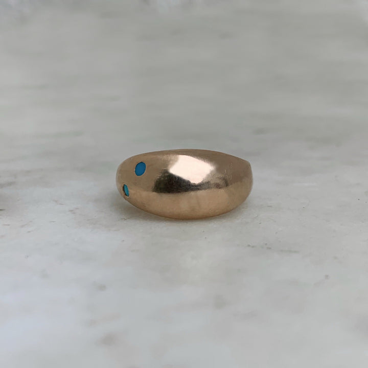 THE AMANDA RING — 2 TURQUOISE STONES - MIMOSA Handcrafted Jewelry