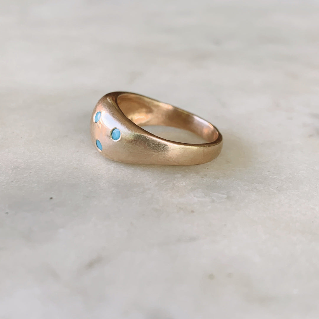 THE AMANDA RING — 3 TURQUOISE STONES - MIMOSA Handcrafted Jewelry