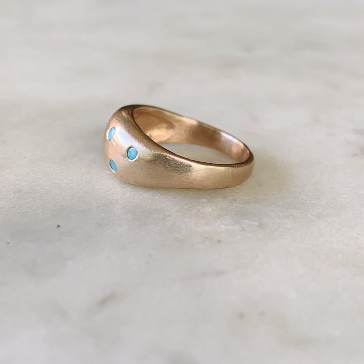 THE AMANDA RING — 3 TURQUOISE STONES - MIMOSA Handcrafted Jewelry