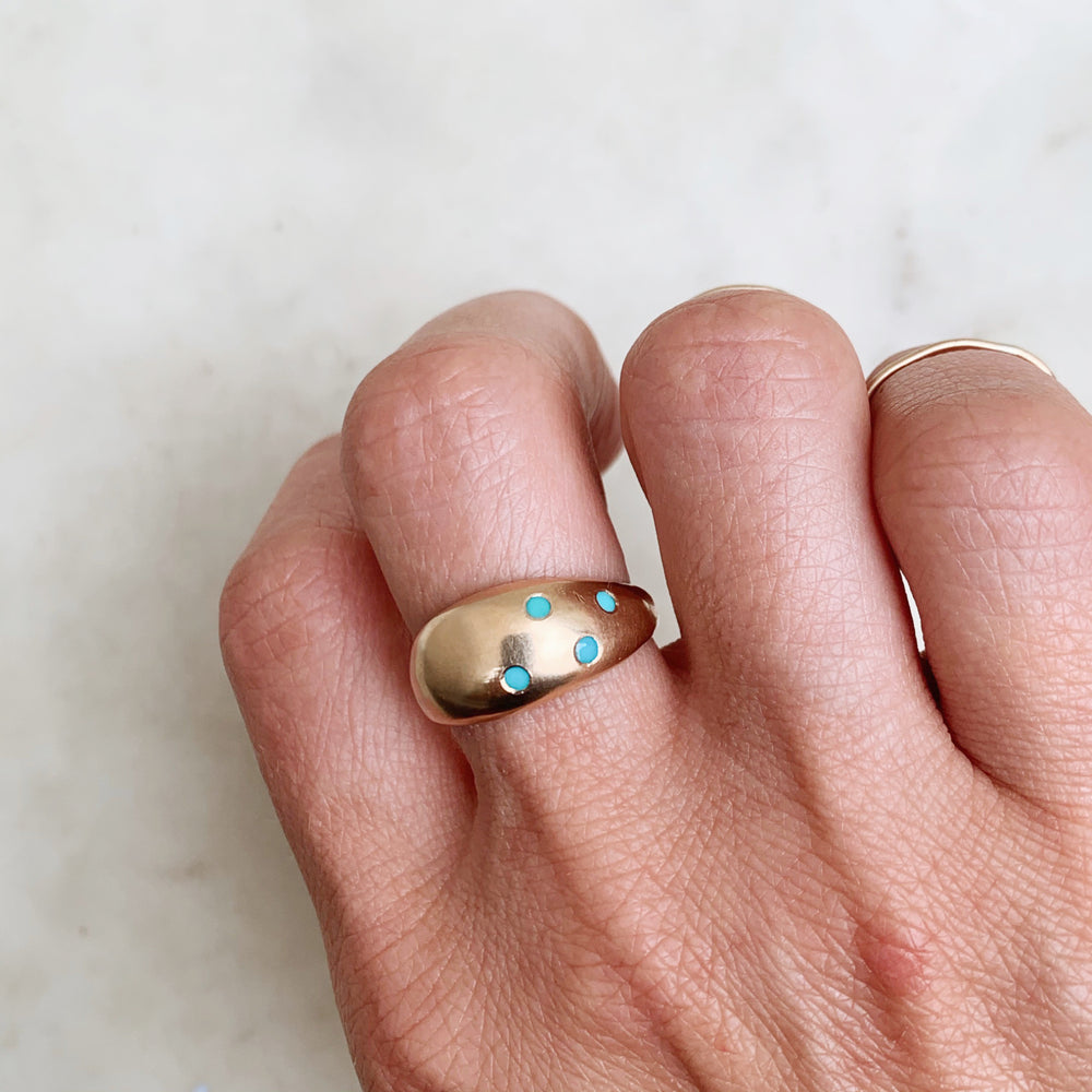 THE AMANDA RING — 4 TURQUOISE STONES - MIMOSA Handcrafted Jewelry