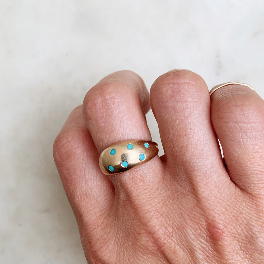 THE AMANDA RING — 6 TURQUOISE STONES - MIMOSA Handcrafted Jewelry