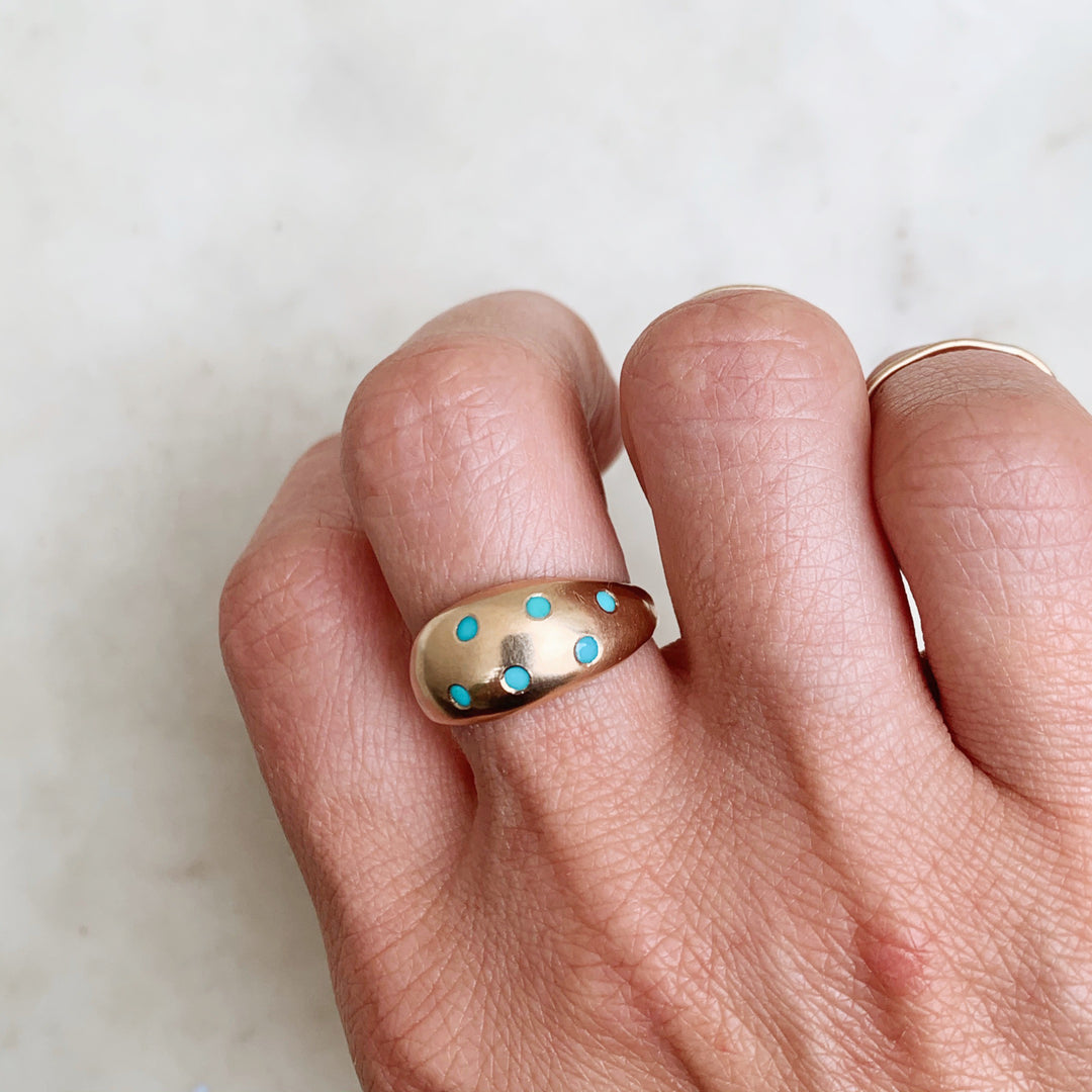 THE AMANDA RING — 6 TURQUOISE STONES - MIMOSA Handcrafted Jewelry